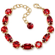 Apyrankė moterims DiamondSky „Chic II (Scarlet)“ su Swarovski kristalais