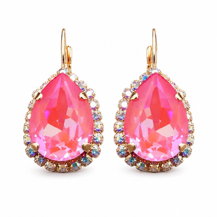 Earrings “Celestial Drop III (Lotus Pink DeLite)” created with Crystals by Swarovski®