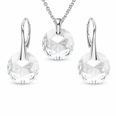 Sidabrinis papuošalų rinkinys moterims „Marianne“ su Swarovski® kristalais