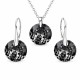 Sidabrinis papuošalų rinkinys moterims „Marianne (Silver Night)“ su Swarovski® kristalais