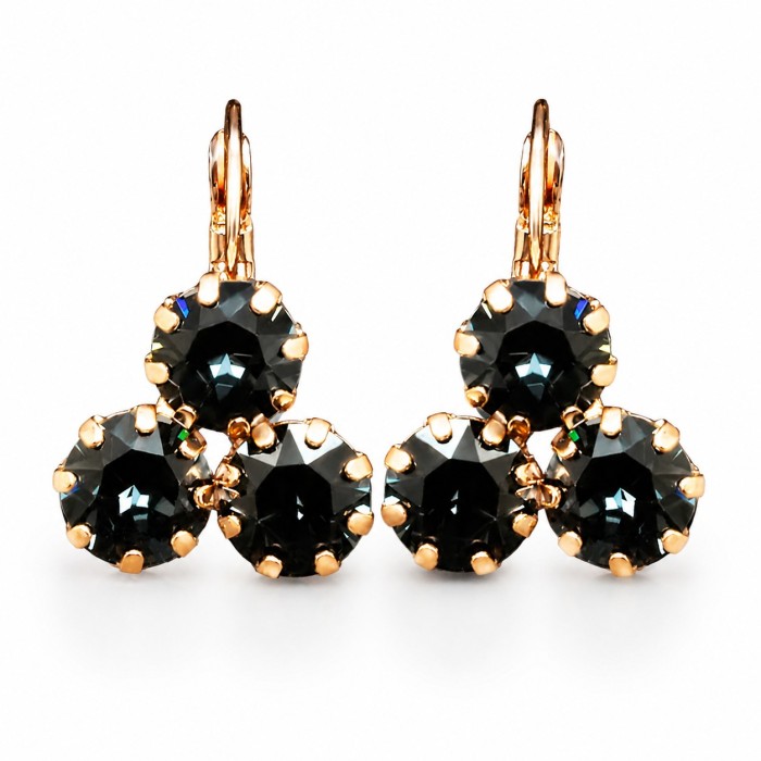 Earrings “Crystal Lady II” (Graphite) embellished with Crystals by Swarovski®