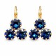 Auskarai moterims DiamondSky „Crystal Lady II (Bermuda Blue)“ su Swarovski kristalais