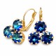 Auskarai moterims DiamondSky „Crystal Lady II (Bermuda Blue)“ su Swarovski kristalais