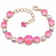 Браслет "Ослепительный Блеск II (Lotus Pink DeLite)" с кристаллами Swarovski®