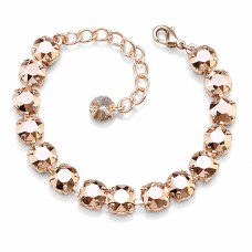Apyrankė moterims DiamondSky „Klasika II (Rose Gold)“ su Swarovski karoliukais