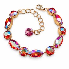 Apyrankė moterims DiamondSky „Chic II (Light Siam Shimmer)“ su Swarovski kristalais