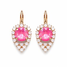 Серьги «Дива (Lotus Pink DeLite)» с кристаллами Swarovski®