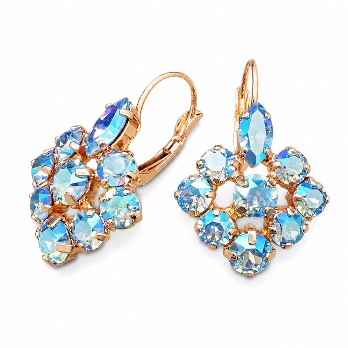 Earrings “Splendor” (Light Sapphire Shimmer) dazzling with Crystals by Swarovski®