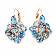 Auskarai moterims Diamond Sky „Splendor (Light Sapphire Shimmer)“ su Swarovski kristalais