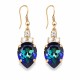 Серьги «Леонора (Bermuda Blue)» с кристаллами Swarovski®