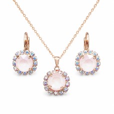 Papuošalų rinkinys moterims „Glory II (Powder Rose)“ su Swarovski® kristalais