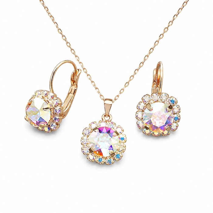 Jewelry Set “Glory II (Aurora Borealis)” created with Crystals by Swarovski®