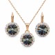 Papuošalų rinkinys moterims DiamondSky „Clarice III (Graphite)“ su Swarovski kristalais