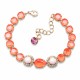 Bracelet “Crystal Drop III” (Light Coral) embellished with Crystals by Swarovski®