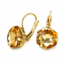 Auskarai moterims Diamond Sky „Fantasy (Light Colorado Topaz)“ su Swarovski kristalais