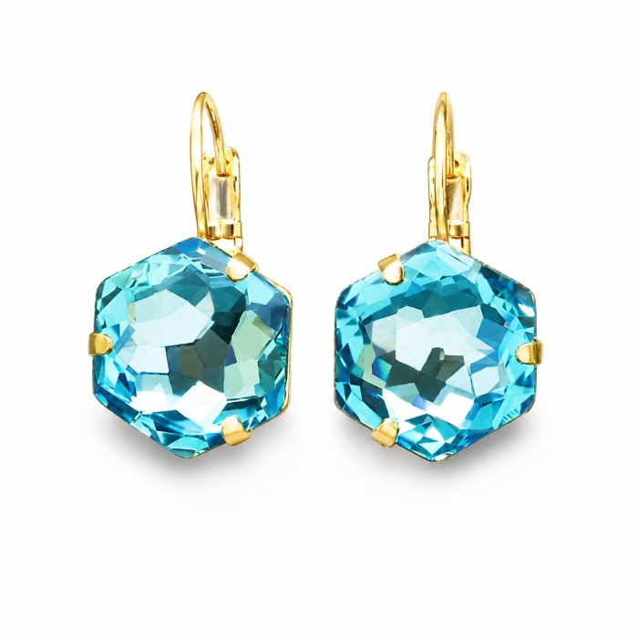 Auskarai moterims Diamond Sky „Fantasy (Aquamarine)“ su Swarovski kristalais