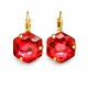 Серьги «Фантазия (Scarlet)» с кристаллами Swarovski®