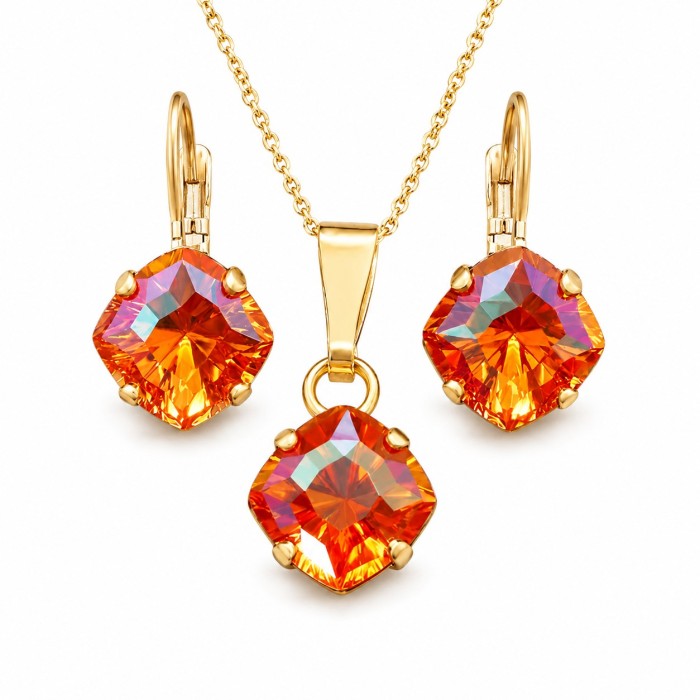Комплект «Мистика (Astral Pink)» с кристаллами Swarovski®