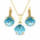 Papuošalų rinkinys moterims „Mystic (Aquamarine)“ su Swarovski® kristalais