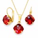 Papuošalų rinkinys moterims „Mystic (Scarlet)“ su Swarovski® kristalais
