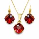 Papuošalų rinkinys moterims „Mystic (Scarlet)“ su Swarovski® kristalais