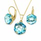 Papuošalų rinkinys moterims „Fantasy (Aquamarine)“ su Swarovski® kristalais