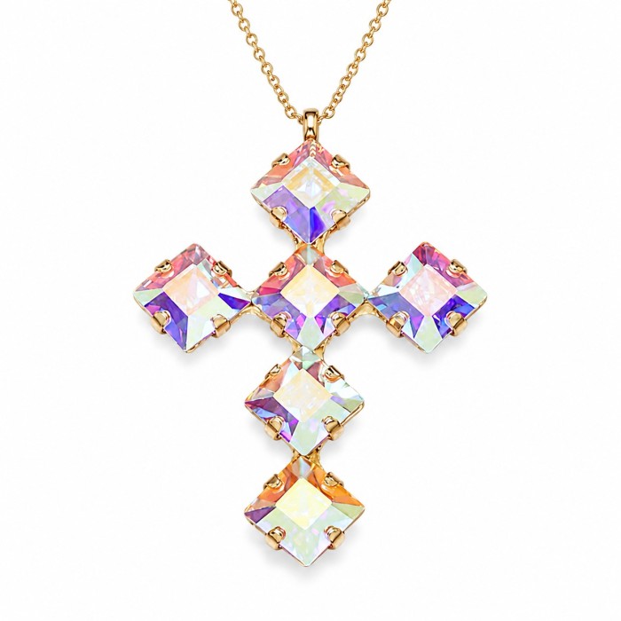 Pendant “Uni (Aurora Borealis)” created with Crystals by Swarovski®
