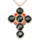 Pendant “Glamour (Graphite / Light Siam)” created with Crystals by Swarovski®