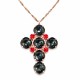Pendant “Glamour (Graphite / Light Siam)” created with Crystals by Swarovski®