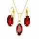 Jewelry Set “Enigma” (Scarlet) embellished with Crystals by Swarovski®