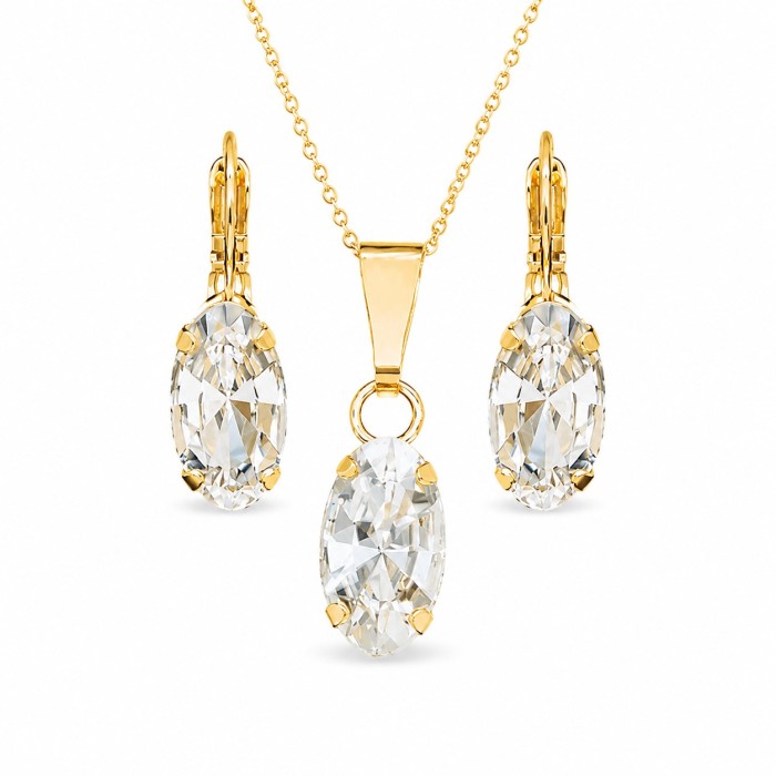 Papuošalų rinkinys moterims „Enigma“ su Swarovski® kristalais