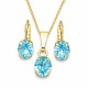 Papuošalų rinkinys moterims DiamondSky „Mystic II (Aquamarine)“ su Swarovski kristalais