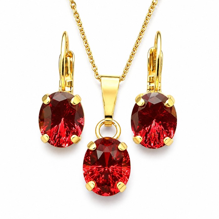 Комплект «Мистика II (Scarlet)» с кристаллами Swarovski®
