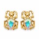 Earrings “Skarabeus (Aurora Borealis)” created with Preciosa® crystals