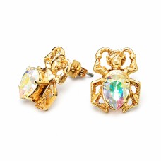 Earrings “Skarabeus (Aurora Borealis)” created with Preciosa® crystals