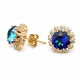 Серьги «Великолепие III (Bermuda Blue)» с кристаллами Swarovski®