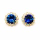 Серьги «Великолепие III (Bermuda Blue)» с кристаллами Swarovski®