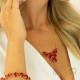 “Fillory Magic (Light Siam)” pendant with Preciosa® crystals