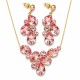 Papuošalų rinkinys moterims DiamondSky „Fillory Magic (Light Rose)“ su Preciosa® kristalais