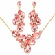 Papuošalų rinkinys moterims DiamondSky „Fillory Magic (Light Rose)“ su Preciosa® kristalais