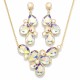 Papuošalų rinkinys moterims DiamondSky „Fillory Magic (Aurora Borealis)“ su Preciosa® kristalais