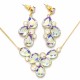 Papuošalų rinkinys moterims DiamondSky „Fillory Magic (Aurora Borealis)“ su Preciosa® kristalais