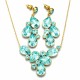 Papuošalų rinkinys moterims „Fillory Magic (Aqua Bohemica)“ su Preciosa® kristalais