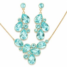 Papuošalų rinkinys moterims „Fillory Magic (Aqua Bohemica)“ su Preciosa® kristalais