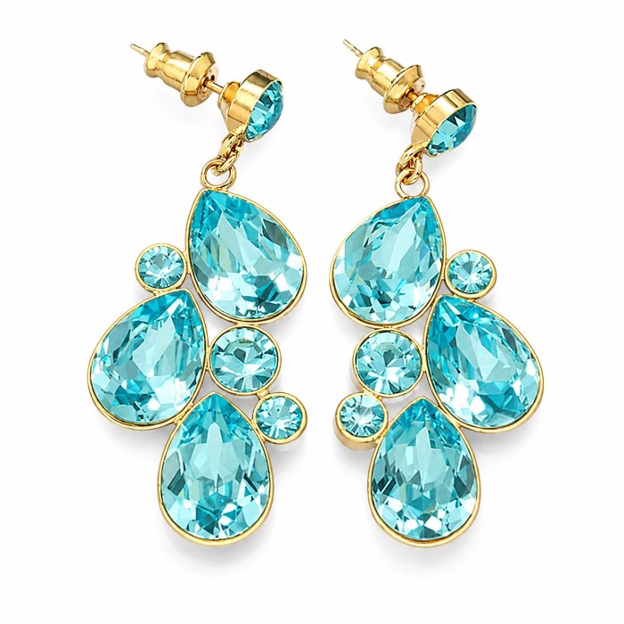 Earrings “Fillory Magic (Aqua Bohemica)” with Preciosa® crystals
