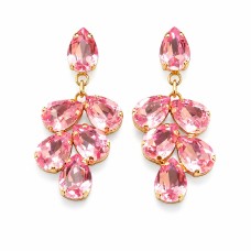 Earrings “Amber II (Light Rose)” created with Preciosa® crystals