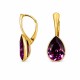 Серебряный комплект «Кристальная Капля (Amethyst)» с кристаллами Preciosa®