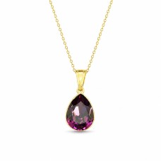 Sidabrinis pakabukas „Crystal Drop (Amethyst)“ su Preciosa® kristalais