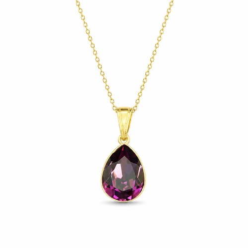 Sidabrinis pakabukas „Crystal Drop (Amethyst)“