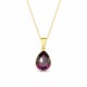 925 Sterling Silver Pendant “Crystal Drop (Amethyst)” created with Preciosa® crystals